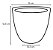 Vaso Cachepot Oxford de Mesa Redondo 15x12cm Decorativo - Imagem 5