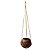 Vaso Kokedama Suspenso 10x11cm Fibra De Coco Natural Flores - Imagem 1