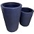 Kit 2 Vasos Redondo Polietileno Pequeno E Médio P/ Decoração - Imagem 1