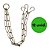Kit 12 Correntes Tripla 64cm Aço P/ Vasos Suspensos Plantas - Imagem 1