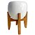 Vaso Cachepot de Mesa 15cm Porcelana com Tripé de Madeira - Imagem 13