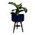 Vaso Bacia Plantas de Polietileno com Tripé Madeira 39x21cm - Imagem 11