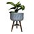 Vaso Bacia Plantas de Polietileno com Tripé Madeira 39x21cm - Imagem 9
