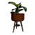 Vaso Bacia Plantas de Polietileno com Tripé Madeira 39x21cm - Imagem 2