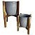 Conjunto de Vaso de Planta com Suporte de Madeira Decorativo - Imagem 5