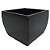 Vaso Cachepot Quadrado De Polietileno Para Mesa 17x14cm - Imagem 3