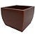 Vaso Cachepot Quadrado De Polietileno Para Mesa 17x14cm - Imagem 2