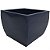 Vaso Cachepot Quadrado De Polietileno Para Mesa 17x14cm - Imagem 6