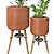 Kit 2 Vasos Altos de Plantas com Tripé de Madeira para Sala - Imagem 6