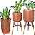 Kit 3 Vasos Altos Brilhantes Para Planta em Área Interna - Imagem 6
