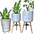 Kit 3 Vasos Altos Brilhantes Para Planta em Área Interna - Imagem 7