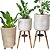 Kit 3 Vasos Altos Brilhantes Para Planta em Área Interna - Imagem 8