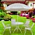 Conjunto de Mesa com 4 Cadeiras e Guarda Sol Para Jardim - Imagem 4