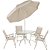 Conjunto de Mesa com 4 Cadeiras e Guarda Sol Para Jardim - Imagem 5