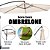Ombrelone Suspenso Lateral Aço Guarda Sol Piscina Jardim 3m - Imagem 3