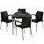 Kit Mesa com 4 Cadeiras Para Decoração Jardim Varanda Lazer - Imagem 1