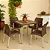 Kit Mesa com 4 Cadeiras Para Decoração Jardim Varanda Lazer - Imagem 6