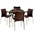 Kit Mesa com 4 Cadeiras Para Decoração Jardim Varanda Lazer - Imagem 5