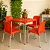 Kit Mesa com 4 Cadeiras Para Decoração Jardim Varanda Lazer - Imagem 7