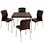 Kit Mesa com 4 Cadeiras Para Decoração Jardim Varanda Lazer - Imagem 1