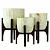 Kit com 3 Vasos Linha Genebra com Suporte de Madeira Alto - Imagem 1