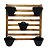 Kit Jardim Vertical 70 x 70 com 5 Vasos de Parede Pretos - Imagem 2