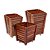 Kit 3 Vasos Cachepot de Madeira com Roda para Planta - Imagem 2