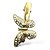 Presilha Emma | Bico de pato com borboleta dourada de metal - Imagem 7