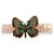 Presilha Borboleta | Bico de pato com base rosa e borboleta dourada e verde com strass - Imagem 11