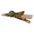 Presilha Borboleta | Bico de pato com base rosa e borboleta dourada e verde com strass - Imagem 6