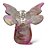 Piranha borboleta | Piranha de acetato com formato de borboleta rosa, dourada e branca - Imagem 3
