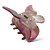 Piranha borboleta | Piranha de acetato com formato de borboleta rosa, dourada e branca - Imagem 12