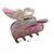 Piranha borboleta | Piranha de acetato com formato de borboleta rosa, dourada e branca - Imagem 6