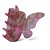 Piranha borboleta | Piranha de acetato com formato de borboleta rosa, dourada e branca - Imagem 5