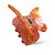 Piranha borboleta | Piranha de acetato com formato de borboleta laranja - Imagem 3