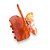 Piranha borboleta | Piranha de acetato com formato de borboleta laranja - Imagem 9