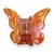 Piranha borboleta | Piranha de acetato com formato de borboleta laranja - Imagem 2