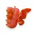 Piranha borboleta | Piranha de acetato com formato de borboleta laranja - Imagem 8