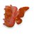 Piranha borboleta | Piranha de acetato com formato de borboleta laranja - Imagem 4