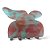 Piranha borboleta | Piranha de acetato com formato de borboleta azul, rosa e dourado - Imagem 5