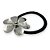Elástico Ottavia | Elástico de cabelo de metal com flor prateada - Imagem 9