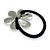 Elástico Ottavia | Elástico de cabelo de metal com flor prateada - Imagem 11
