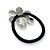Elástico Ottavia | Elástico de cabelo de metal com flor prateada - Imagem 12
