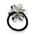 Elástico Ottavia | Elástico de cabelo de metal com flor prateada - Imagem 13