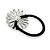 Elástico Margarida | Elástico de cabelo de metal de flor prateada - Imagem 6