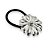 Elástico Margarida | Elástico de cabelo de metal de flor prateada - Imagem 3