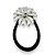 Elástico Margarida | Elástico de cabelo de metal de flor prateada - Imagem 13