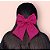 Laço Carol | Laço de cabelo rosa pink de linho - Imagem 2
