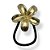 Elástico de Metal Flor | Prendedor de cabelo Dourado - Imagem 1