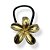 Elástico de Metal Flor | Prendedor de cabelo Dourado - Imagem 3
